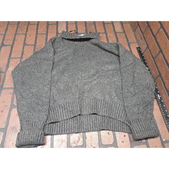 H&M Womens Sweater Black Size Medium Mock Neck Marled - Picture 1 of 2